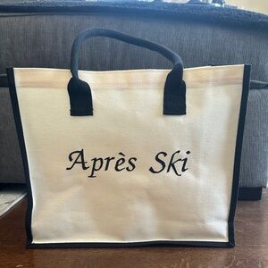 Apres Ski Canvas Tote Bag! Large!